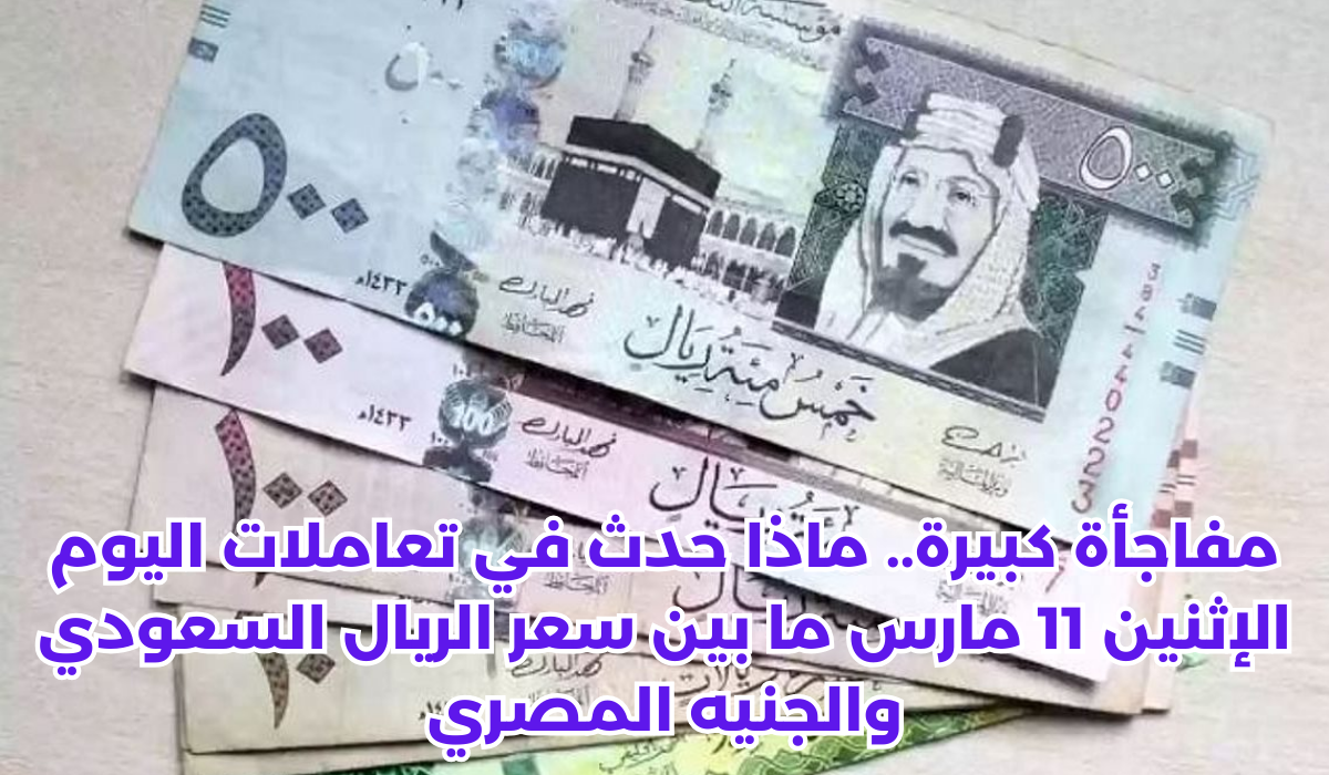 سعر الريال السعودي والجنيه المصري