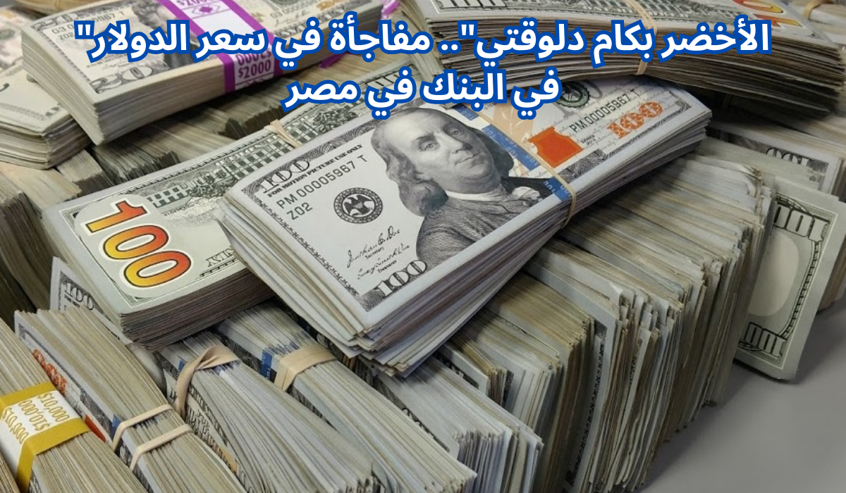 سعر الدولار في البنك أمام الجنيه